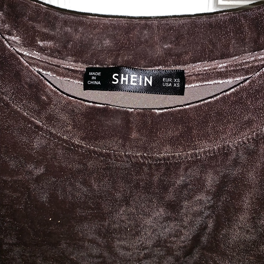 Crushed Velvet Purple Shirt